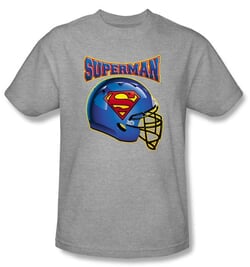 Superman Kids T-shirt Football Helmet Gray Tee Youth