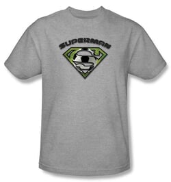 Superman Kids T-shirt Soccer Ball Shield Heather Gray Tee Youth