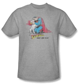 Superman Kids T-shirt Superdog Krypto Athletic Heather Tee Youth