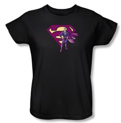 Superman Ladies T-shirt Bizarro And Logo Black Gray Tee Shirt