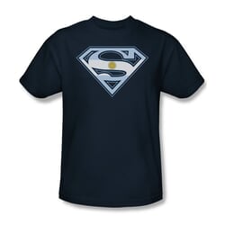 Superman Shirt Argentinian Shield Navy T-Shirt