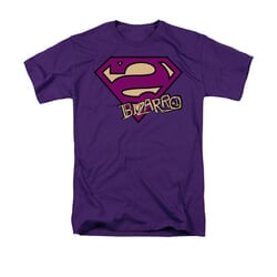 Superman Shirt Bizarro Shield Purple T-Shirt