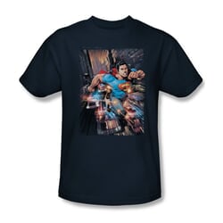 Superman Shirt Bullet Proof Navy T-Shirt