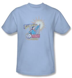 Superman Shirt Clark Kent Ingenious Disguise Adult Light Blue T-Shirt