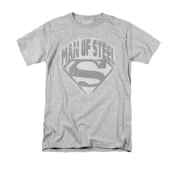 Superman Shirt Distressed Man Of Steel Athletic Heather T-Shirt