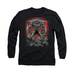 Superman Shirt Doomsday Dust Long Sleeve Black Tee T-Shirt