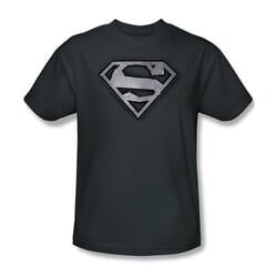 Superman Shirt Duct Tape Shield Charcoal T-Shirt