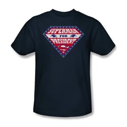 Superman Shirt For President Navy T-Shirt