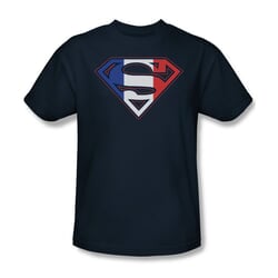 Superman Shirt French Shield Navy T-Shirt