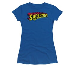 Superman Shirt Juniors Action Comics Royal T-Shirt