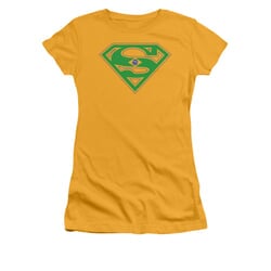 Superman Shirt Juniors Brazil Shield Gold T-Shirt