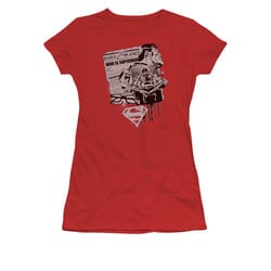 Superman Shirt Juniors Identity Red T-Shirt