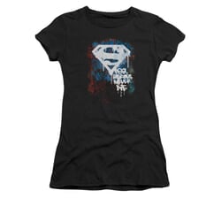 Superman Shirt Juniors Never Die Black T-Shirt