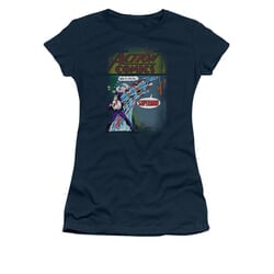 Superman Shirt Juniors Quick Change Navy T-Shirt