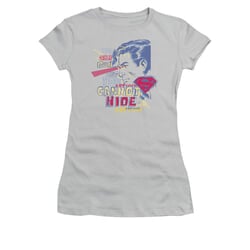 Superman Shirt Juniors You Can Run Silver T-Shirt