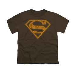 Superman Shirt Kids 60's Shield Coffee T-Shirt