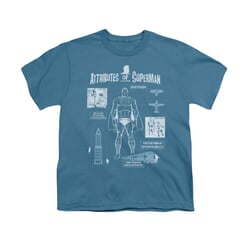 Superman Shirt Kids Attributes Slate T-Shirt