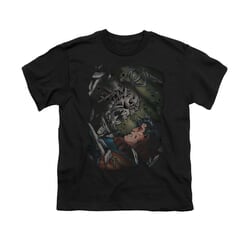 Superman Shirt Kids Battle Black T-Shirt