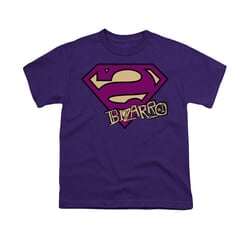 Superman Shirt Kids Bizarro Shield Purple T-Shirt