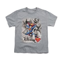 Superman Shirt Kids Break Through Athletic Heather T-Shirt