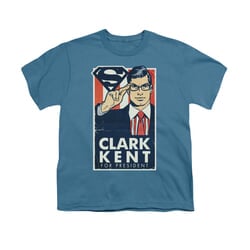 Superman Shirt Kids Clark Kent For President Slate T-Shirt