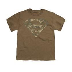 Superman Shirt Kids Digi Camo Shield Safari Green T-Shirt