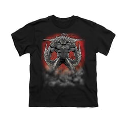 Superman Shirt Kids Doomsday Dust Black T-Shirt