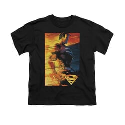 Superman Shirt Kids Fireproof Black T-Shirt