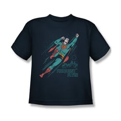 Superman Shirt Kids Frequent Flyer Navy T-Shirt