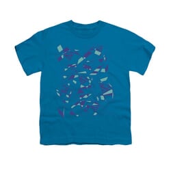 Superman Shirt Kids Geo Scribbles Turquoise T-Shirt