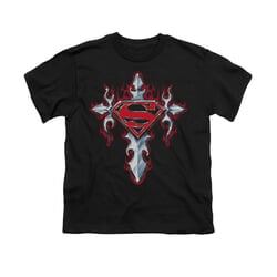 Superman Shirt Kids Gothic Cross Black T-Shirt