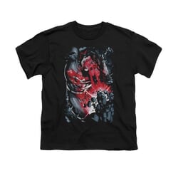 Superman Shirt Kids Heat Vision Black T-Shirt