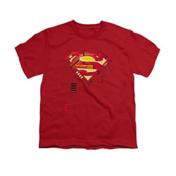 Superman Shirt Kids Mech Shield Red T-Shirt