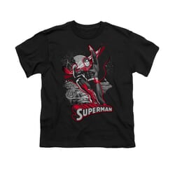 Superman Shirt Kids Red & Gray Black T-Shirt