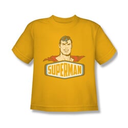 Superman Shirt Kids Sign Gold T-Shirt