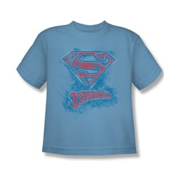 Superman Shirt Kids Sketchy Carolina Blue T-Shirt