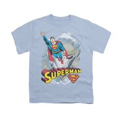 Superman Shirt Kids Skyward Light Blue T-Shirt