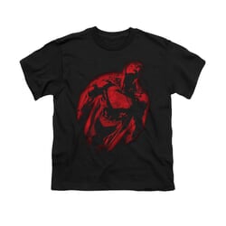 Superman Shirt Kids Sprayed Red Black T-Shirt