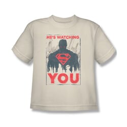 Superman Shirt Kids Watching You Cream T-Shirt