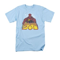 Superman Shirt Kneel Before Light Blue T-Shirt