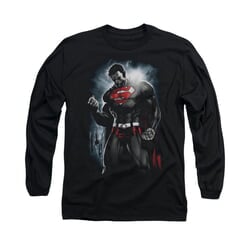 Superman Shirt Light Of The Sun Long Sleeve Black Tee T-Shirt