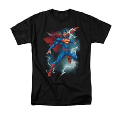 Superman Shirt Lightning Black T-Shirt