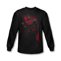 Superman Shirt Red Son Long Sleeve Black Tee T-Shirt