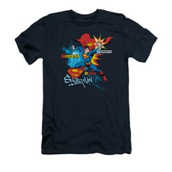 Superman Shirt Slim Fit Abilities Navy T-Shirt