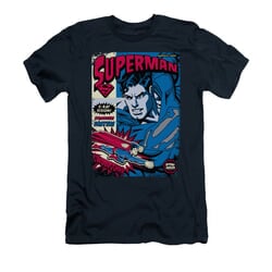 Superman Shirt Slim Fit Action Packed Navy T-Shirt