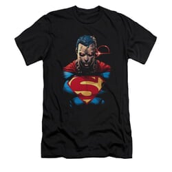 Superman Shirt Slim Fit Angry Black T-Shirt