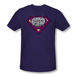 Superman Shirt Slim Fit Bizzaro #1 Purple T-Shirt