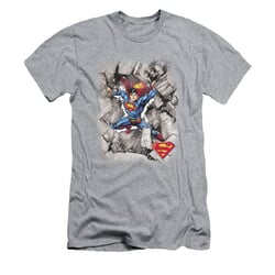 Superman Shirt Slim Fit Break Through Athletic Heather T-Shirt