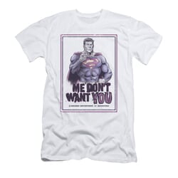 Superman Shirt Slim Fit Don't Want You White T-Shirt