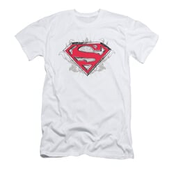 Superman Shirt Slim Fit Hastily Drawn White T-Shirt